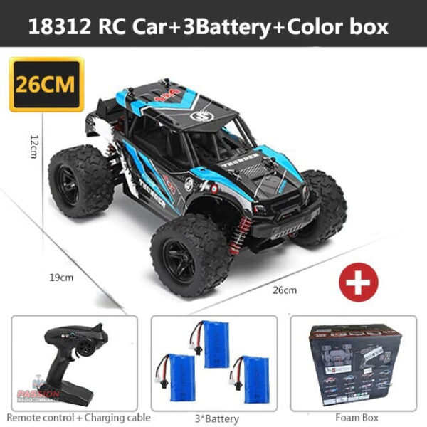 Véhicule RC adapté aux surfaces variées et aux défis