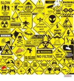 Autocollant "Attention" pour signalisation claire