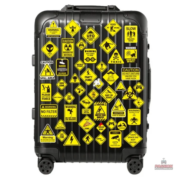 Signalétique autocollante "Attention" pour lieux sensibles