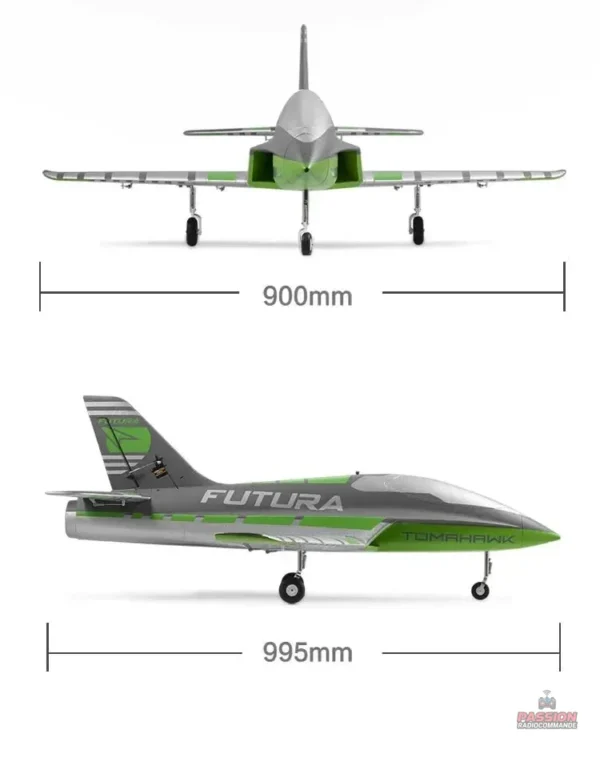 Avion de chasse radiocommandé pour des manœuvres acrobatiques