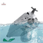 Modèle de bateau à distance avec style militaire