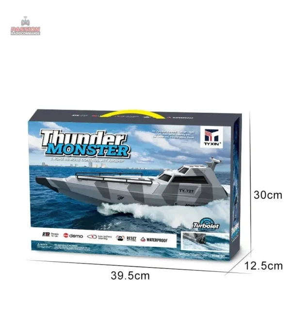 Bateau télécommandé pour loisirs nautiques en famille et entre amis