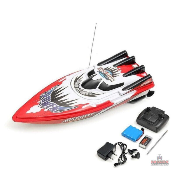 Bateau vitesse RC télécommandé pour des courses aquatiques