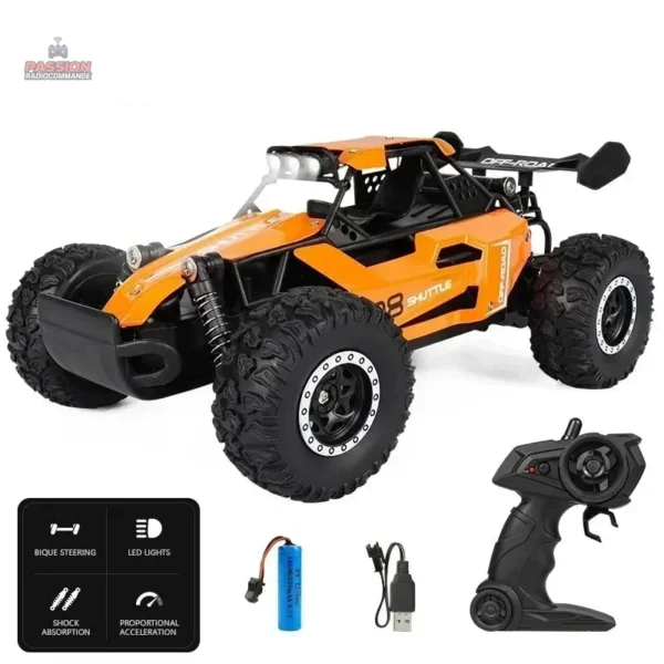 Modèle compact de buggy télécommandé en acier durable