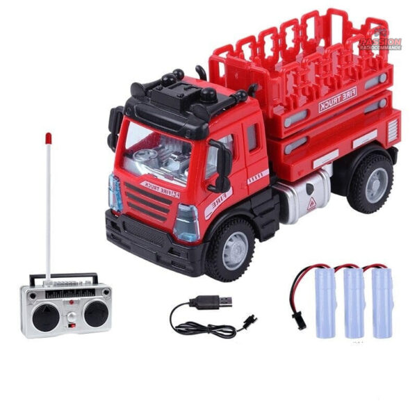 Camion pompier téléguidé pour aventures en plein air