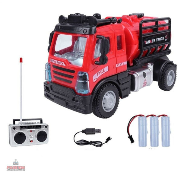 Camion télécommandé à thème de pompier pour jeux créatifs