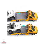 Véhicule télécommandé, style camion remorque adapté pour enfants