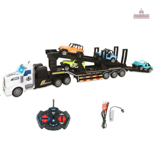 Camion télécommandé, remorque incluse pour aventures