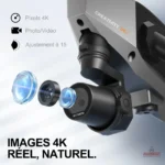 Drone 4K avec caméra de haute résolution pour vidéos fluides