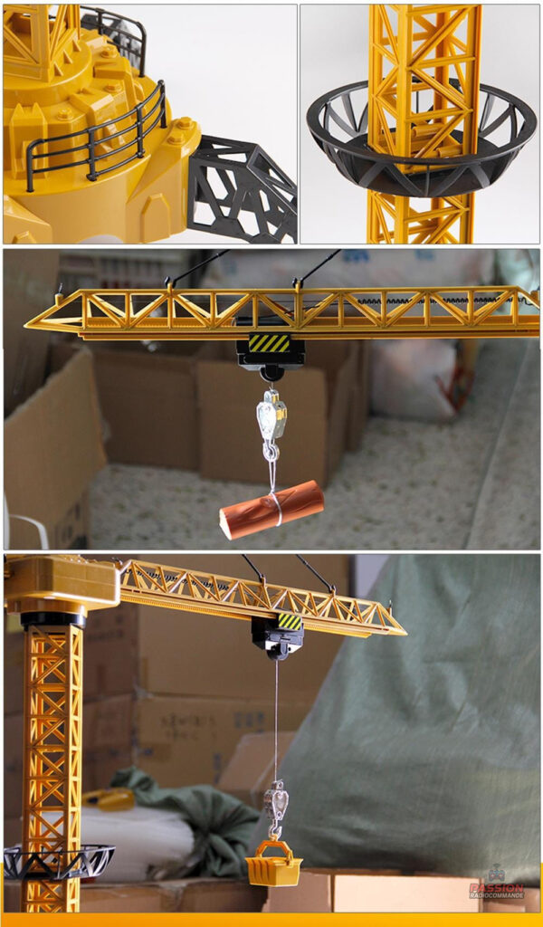 Camion avec grue télécommandée, idéal pour les chantiers