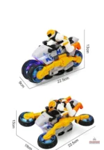 Moto télécommandée avec design futuriste et dynamique