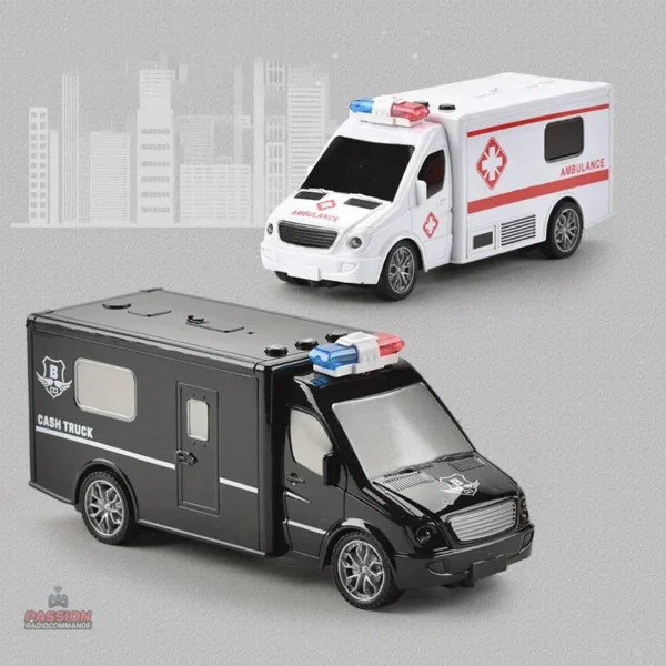 Rc ambulance avec fonctionnalités de conduite simples