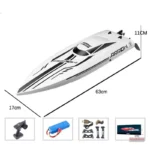 Bateau télécommandé rapide pour des courses sur l'eau