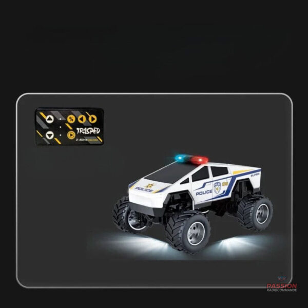 Voiture de police télécommandée pour aventures