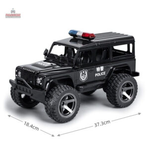 Voiture télécommandée au design de police, idéale pour les enfants