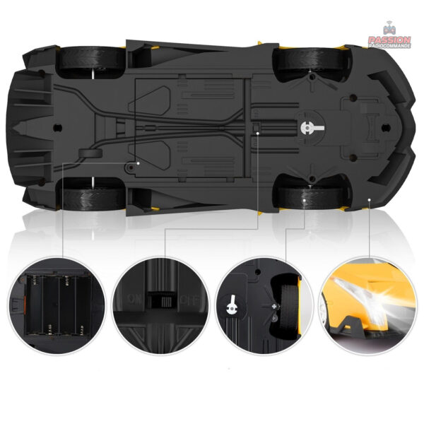 Jouez avec cette voiture télécommandée pour un divertissement intérieur