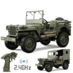 Voiture radiocommandée militaire réaliste