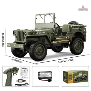 Voiture télécommandée avec style militaire authentique