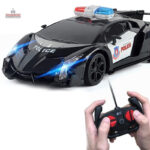 Voiture de police radiocommandée, parfaite pour les courses